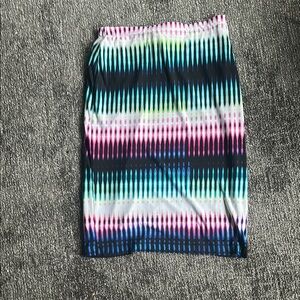 Rafaella Pink and Black Geometric Skirt